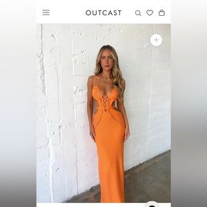 Outcast Clothing NATALIA MAXI DRESS ORANGE